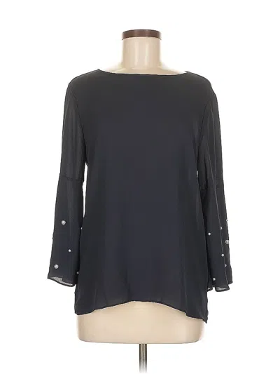 Pre-owned Ann Taylor Loft 3/4 Sleeve Blouse In Blue