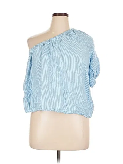 Pre-owned Ann Taylor Loft 3/4 Sleeve Blouse In Blue