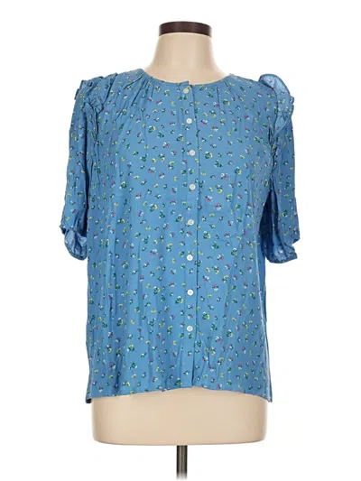 Ann Taylor Loft 3/4 Sleeve Blouse In Blue