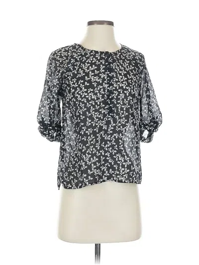 Pre-owned Ann Taylor Loft 3/4 Sleeve Blouse In Gray