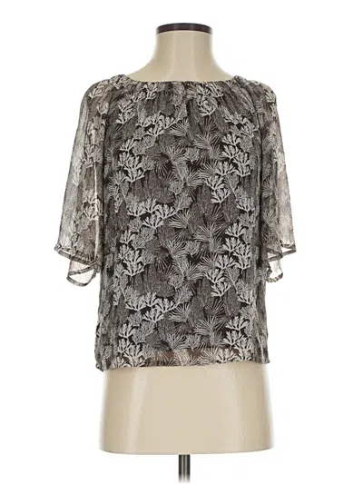 Ann Taylor Loft 3/4 Sleeve Blouse In Gray