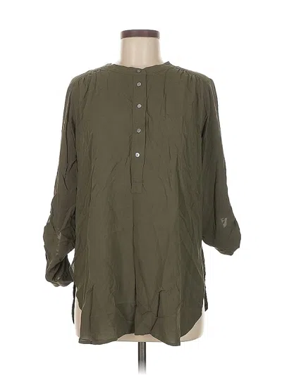 Pre-owned Ann Taylor Loft 3/4 Sleeve Blouse In Green