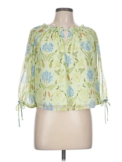 Ann Taylor Loft 3/4 Sleeve Blouse In Green