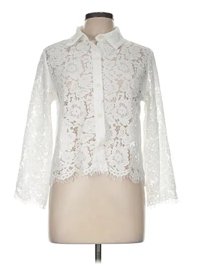 Ann Taylor Loft 3/4 Sleeve Blouse In Ivory