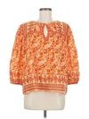 Ann Taylor Loft 3/4 Sleeve Blouse In Orange