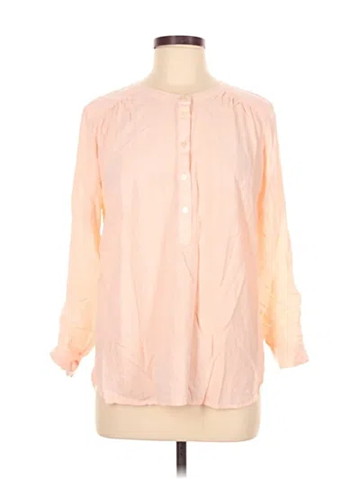 Pre-owned Ann Taylor Loft 3/4 Sleeve Blouse In Pink