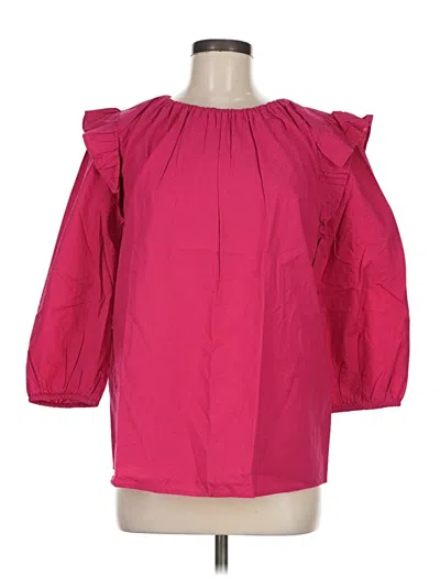 Ann Taylor Loft 3/4 Sleeve Blouse In Pink