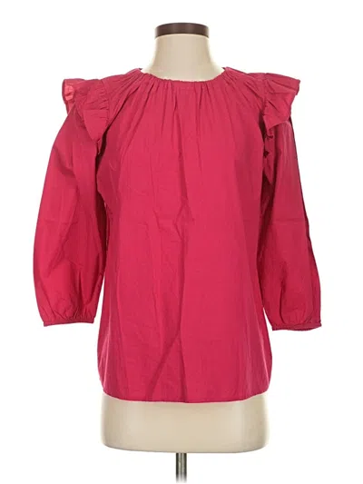 Ann Taylor Loft 3/4 Sleeve Blouse In Pink