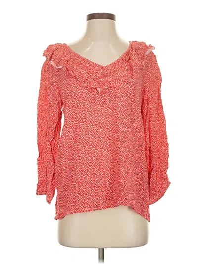 Ann Taylor Loft 3/4 Sleeve Blouse In Pink