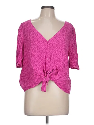 Ann Taylor Loft 3/4 Sleeve Blouse In Pink