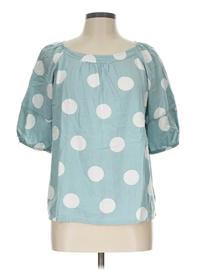 Pre-owned Ann Taylor Loft 3/4 Sleeve Blouse In Teal