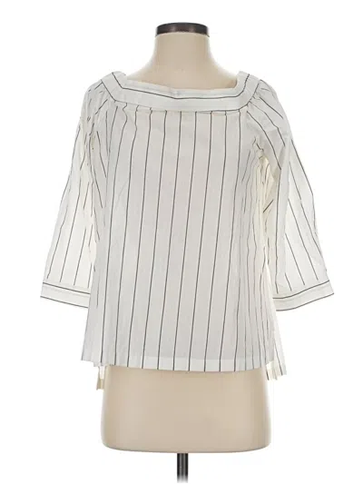 Ann Taylor Loft 3/4 Sleeve Blouse In White