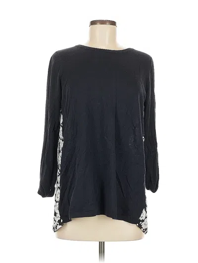 Pre-owned Ann Taylor Loft 3/4 Sleeve T-shirt In Black