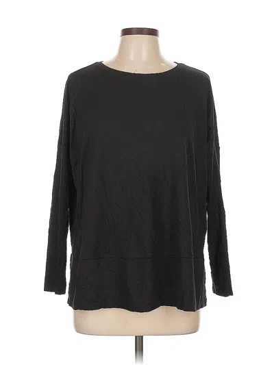 Pre-owned Ann Taylor Loft 3/4 Sleeve T-shirt In Black