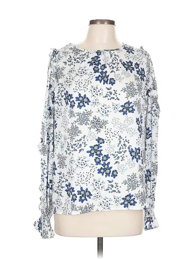 Pre-owned Ann Taylor Loft 3/4 Sleeve T-shirt In Blue