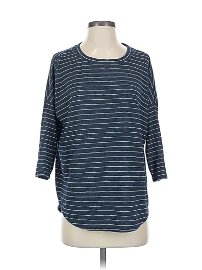 Pre-owned Ann Taylor Loft 3/4 Sleeve T-shirt In Blue