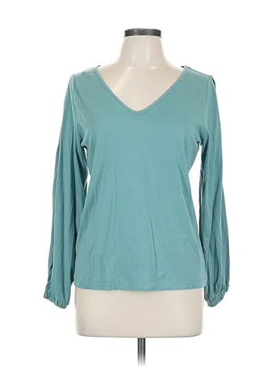 Pre-owned Ann Taylor Loft 3/4 Sleeve T-shirt In Blue