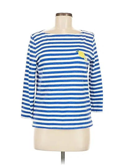 Pre-owned Ann Taylor Loft 3/4 Sleeve T-shirt In Blue