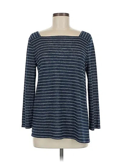 Pre-owned Ann Taylor Loft 3/4 Sleeve T-shirt In Blue