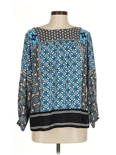 Pre-owned Ann Taylor Loft 3/4 Sleeve T-shirt In Blue