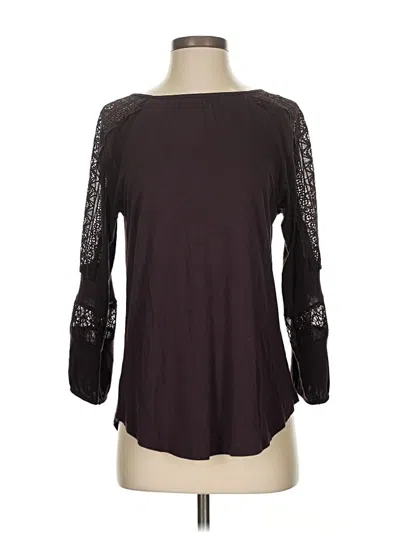 Pre-owned Ann Taylor Loft 3/4 Sleeve T-shirt In Burgundy