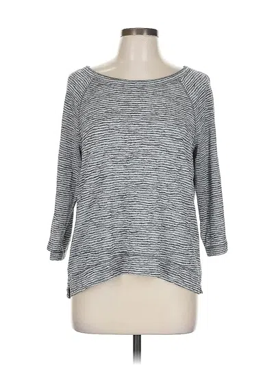 Pre-owned Ann Taylor Loft 3/4 Sleeve T-shirt In Gray