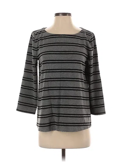 Pre-owned Ann Taylor Loft 3/4 Sleeve T-shirt In Gray