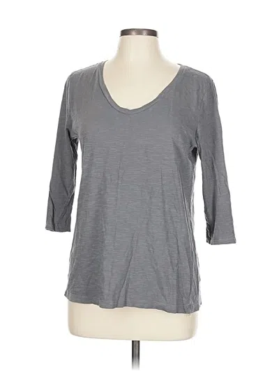 Pre-owned Ann Taylor Loft 3/4 Sleeve T-shirt In Gray