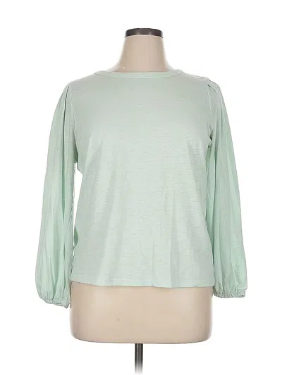 Pre-owned Ann Taylor Loft 3/4 Sleeve T-shirt In Green