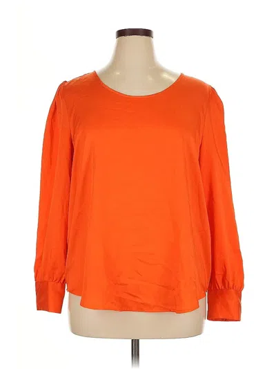 Pre-owned Ann Taylor Loft 3/4 Sleeve T-shirt In Orange