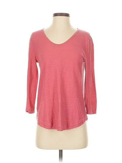 Pre-owned Ann Taylor Loft 3/4 Sleeve T-shirt In Pink