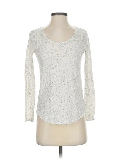 Pre-owned Ann Taylor Loft 3/4 Sleeve T-shirt In Silver