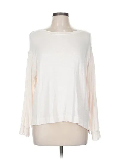 Pre-owned Ann Taylor Loft 3/4 Sleeve T-shirt In White