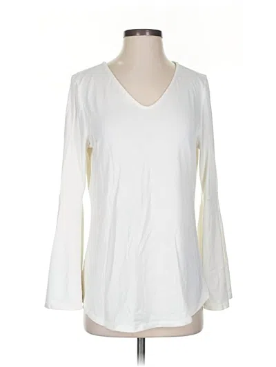Pre-owned Ann Taylor Loft 3/4 Sleeve T-shirt In White