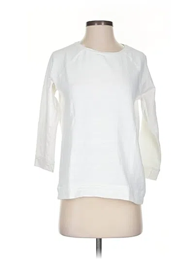 Pre-owned Ann Taylor Loft 3/4 Sleeve T-shirt In White