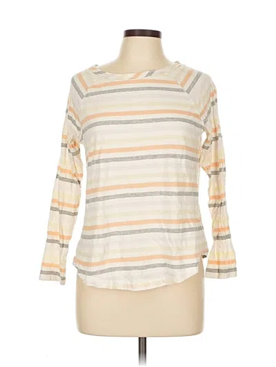 Pre-owned Ann Taylor Loft 3/4 Sleeve T-shirt In White