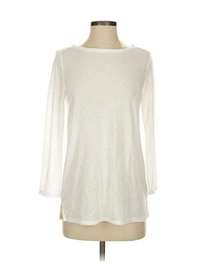 Pre-owned Ann Taylor Loft 3/4 Sleeve T-shirt In White