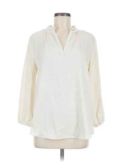 Pre-owned Ann Taylor Loft 3/4 Sleeve T-shirt In White