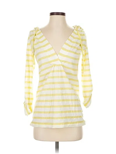 Ann Taylor Loft 3/4 Sleeve T-shirt In Yellow