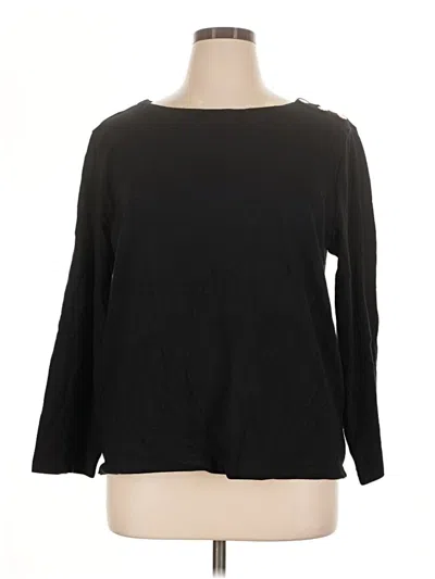 Ann Taylor Loft 3/4 Sleeve T-shirt In Black