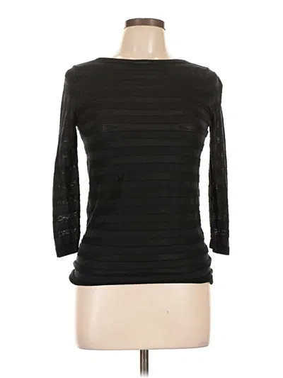 Pre-owned Ann Taylor Loft 3/4 Sleeve T-shirt In Black