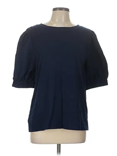 Pre-owned Ann Taylor Loft 3/4 Sleeve T-shirt In Blue