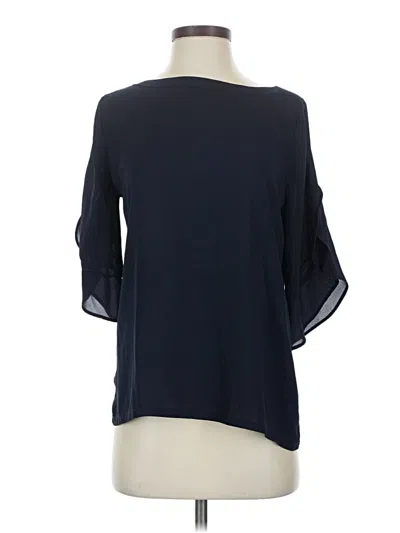 Pre-owned Ann Taylor Loft 3/4 Sleeve T-shirt In Blue