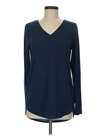 Pre-owned Ann Taylor Loft 3/4 Sleeve T-shirt In Blue