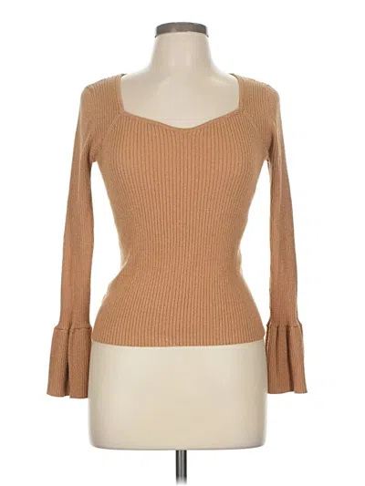 Pre-owned Ann Taylor Loft 3/4 Sleeve T-shirt In Brown
