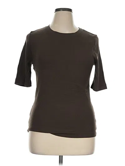 Ann Taylor Loft 3/4 Sleeve T-shirt In Brown