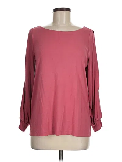 Pre-owned Ann Taylor Loft 3/4 Sleeve T-shirt In Burgundy