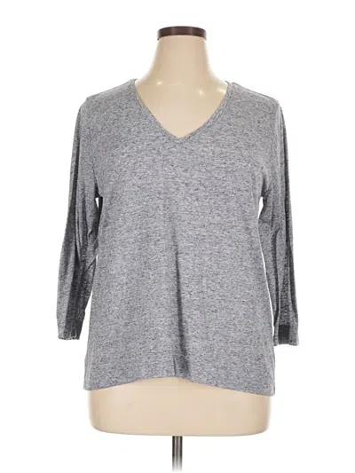 Pre-owned Ann Taylor Loft 3/4 Sleeve T-shirt In Gray