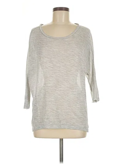 Pre-owned Ann Taylor Loft 3/4 Sleeve T-shirt In Gray
