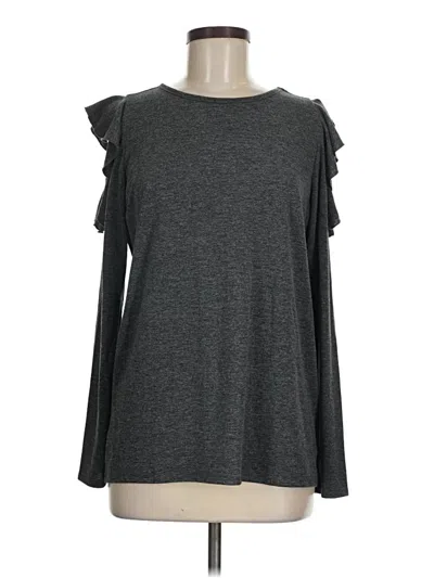 Pre-owned Ann Taylor Loft 3/4 Sleeve T-shirt In Gray